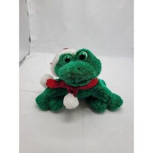 Vintage Freddy the Singing Frog Croaks Jingle Bells Fun World 10" Plush